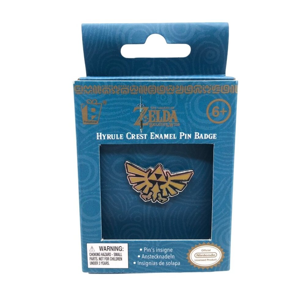 Zelda Hyrule Crest Enamel Pin Badge Gold Tone